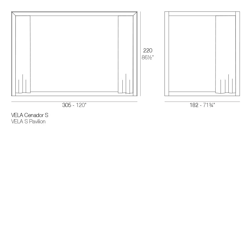Sailing pavilion 305x182x215